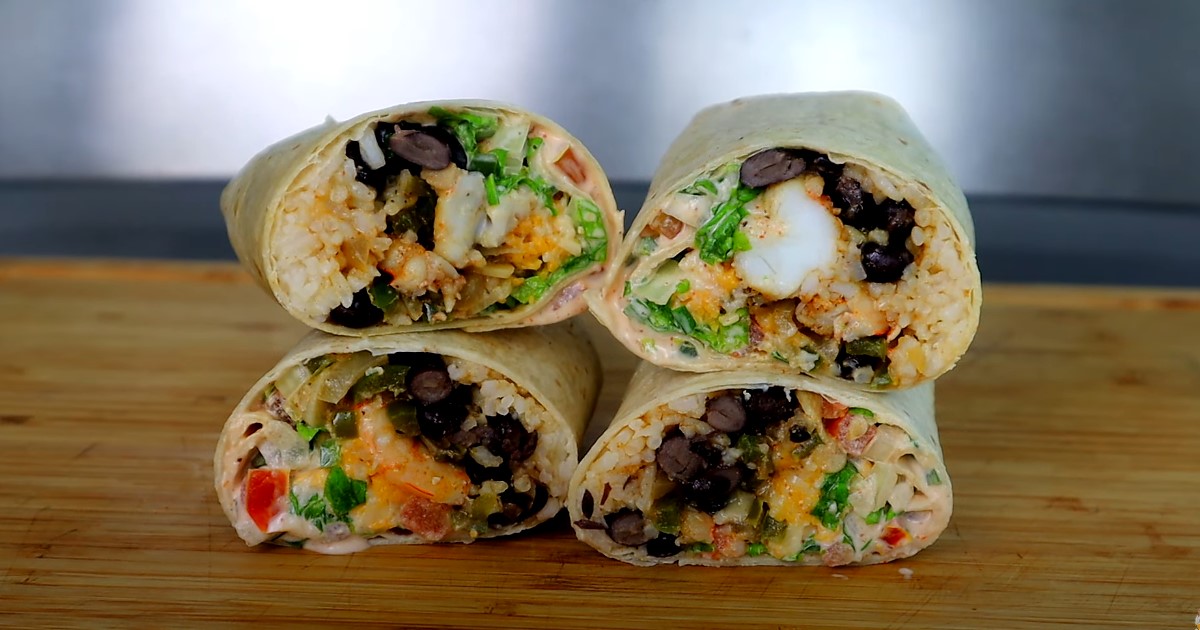 Stacked burritos, bursting with flavor